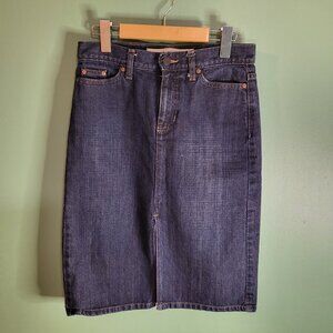 Gap denim skirt with front slit in size 1